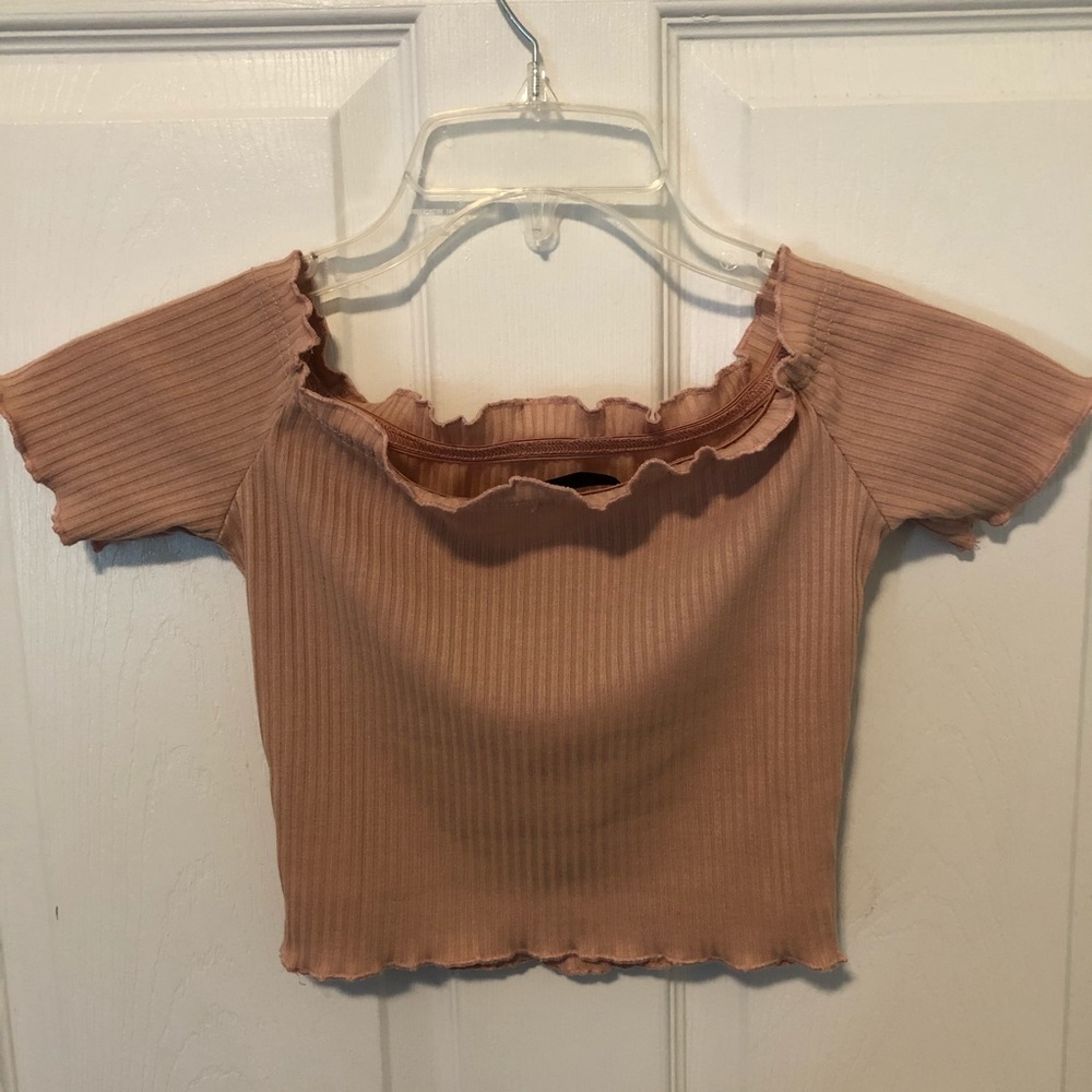 SHEIN Ribbed Off The Shoulder Top - Picture 5 of 8